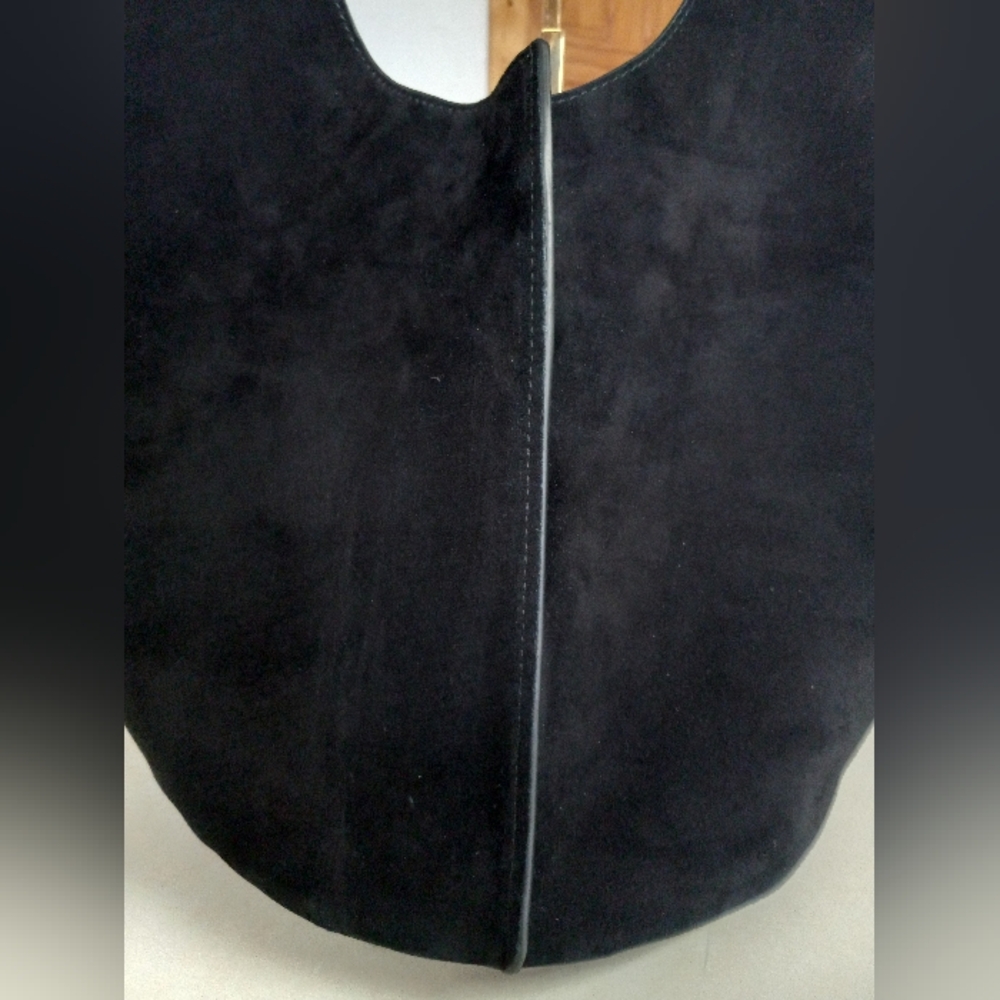 J.McLaughlin Large, Black Suede Sanne Top Handle Tote - Picture 13 of 16